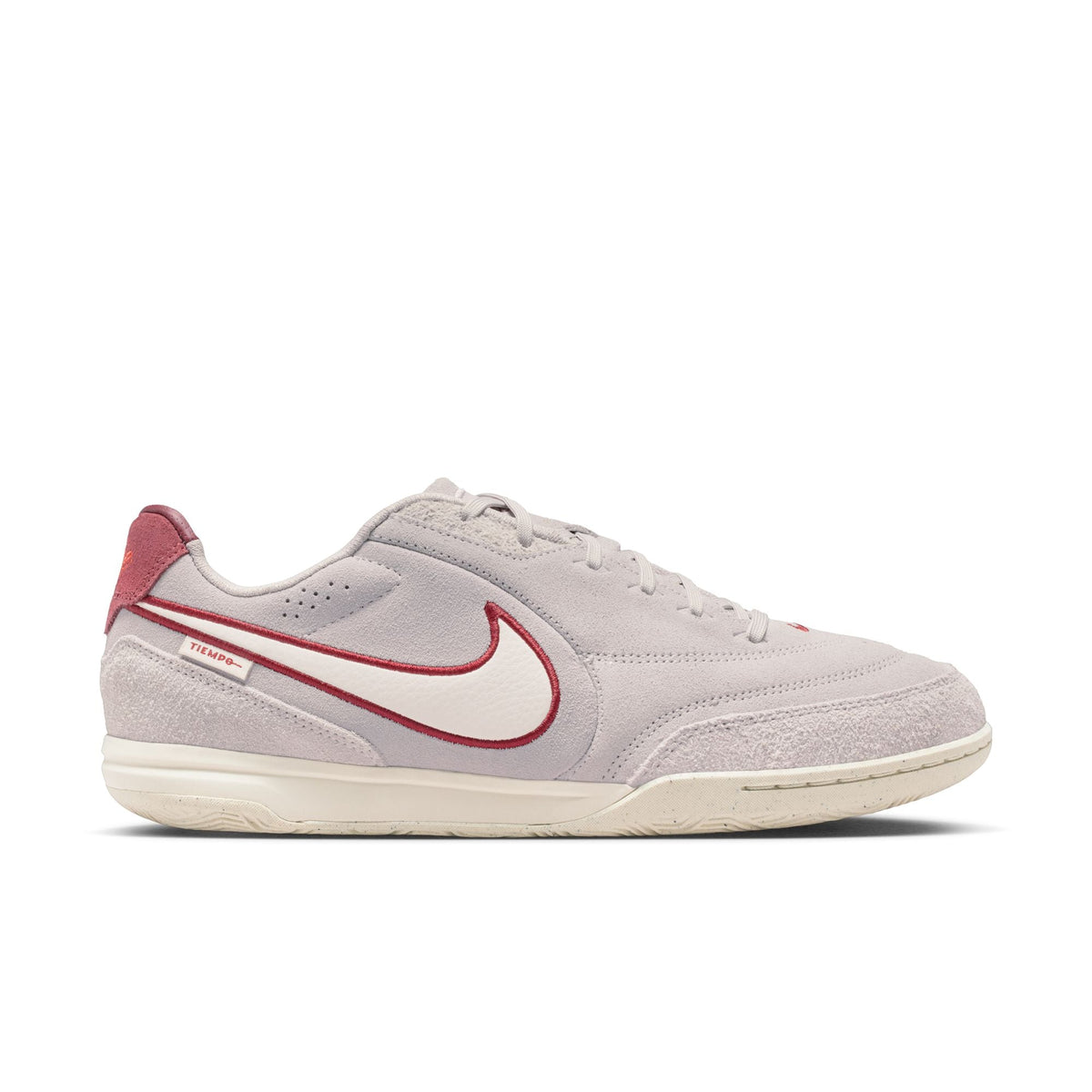 Nike Tiempo Streetgato PRM IN Indoor/Court Low-Top Soccer Shoes-  Moon Particle/Chalk/Team Red