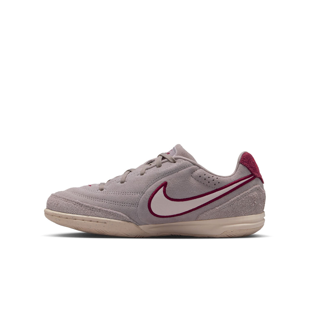 Nike Junior Tiempo Streetgato PRM Indoor Soccer Shoes-Moon Particle/Chalk/Team Red